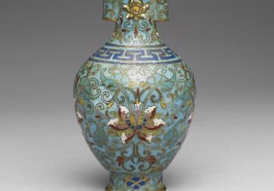 图片[2]-Copper vase in cloisonne enamels, Qing dynasty (1644-1911)-China Archive